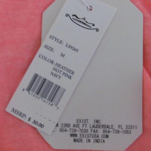 Exist Round Neck Ringer Jersey Soft Tee T-Shirt - Picture 6 of 8